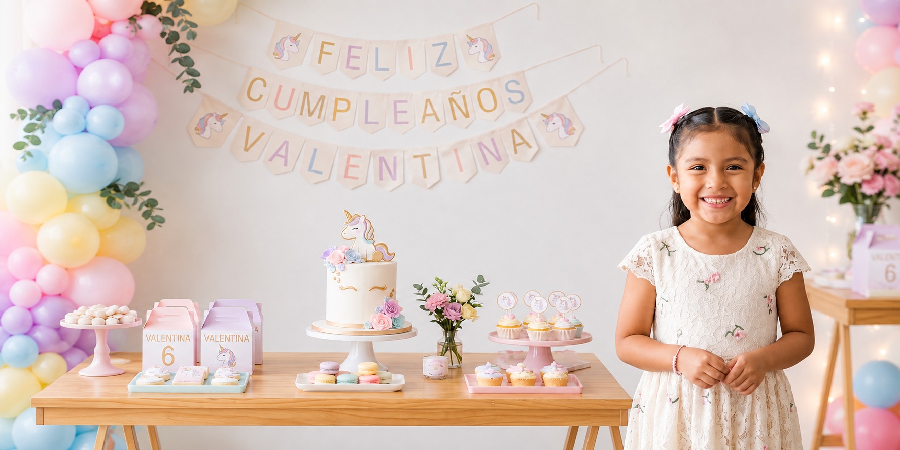 Celebración de cumpleaños decorada por Magic Confetti